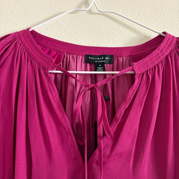Current Air NWT Boutique Pink Magenta Long Sleeve Blouse Size Small - Picture 5 of 9